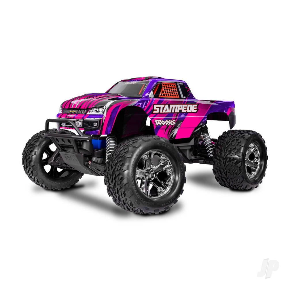 traxxas-stampede-hd-110-electric-2wd-rtr-monster-truck-pink-tq-2-ch-xl-5-titan-550-7-cell-nimh-4a-usb-c-charger