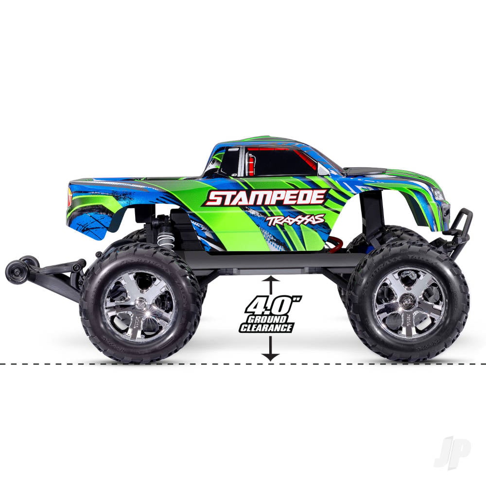 Traxxas Stampede HD 1:10 Electric 2WD RTR Monster Truck, Red (+ TQ 2-ch, XL-5, Titan 550, 7-Cell NiMH, 4A USB-C Charger)-9