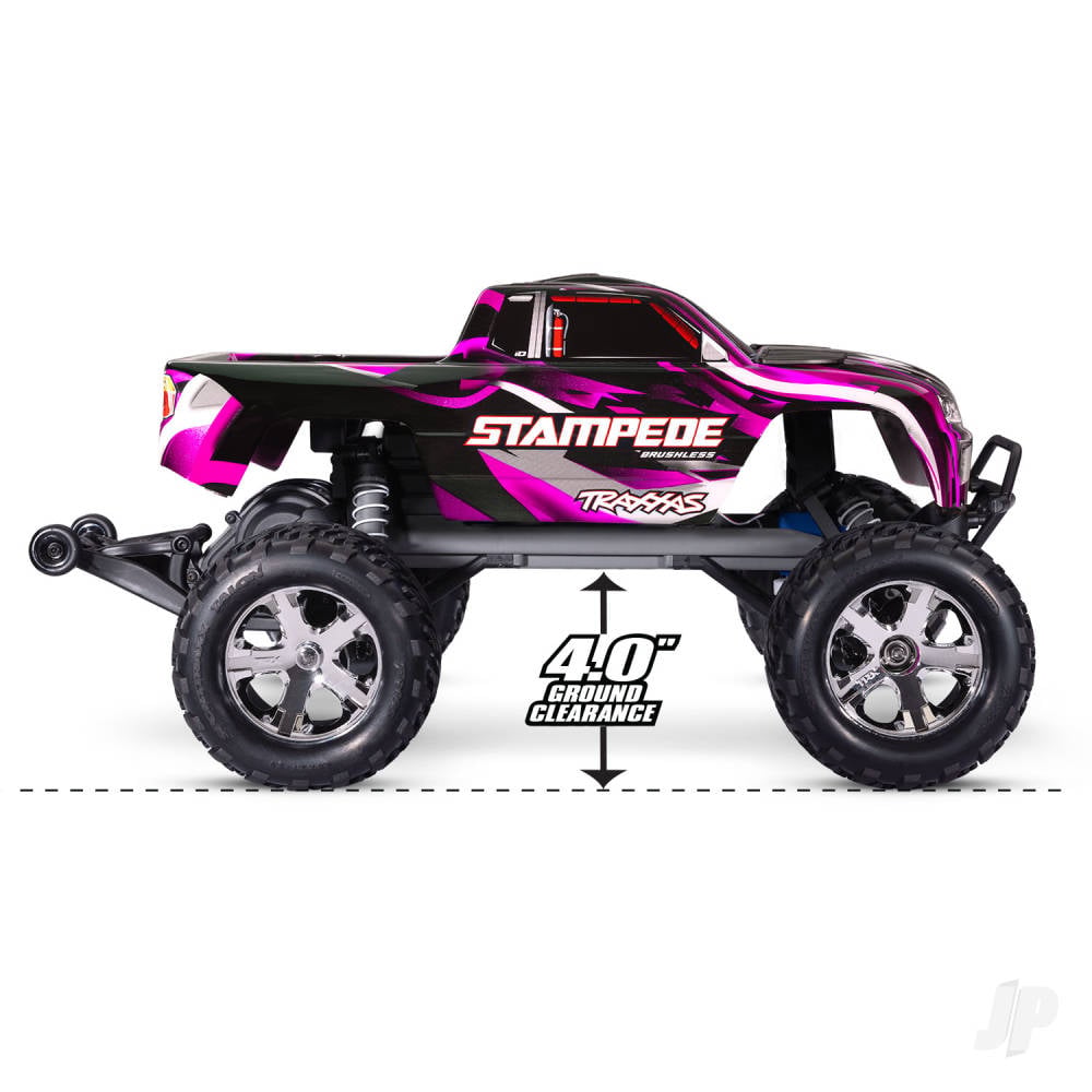 Traxxas Stampede HD BL-2S 1:10 2WD RTR Monster Truck, Red (+ TQ 2-ch, BL-2S, 3300kV, Clipless Body)-10
