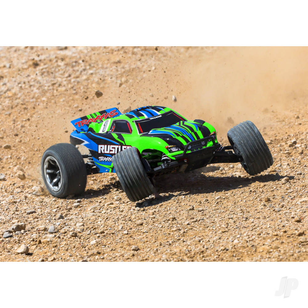 Traxxas Rustler HD 1:10 2WD RTR Electric Stadium Truck, Pink (+ TQ 2-ch, XL-5, Titan 550, 7-Cell NiMH, 4A USB-C Charger, Clipless Body)-4