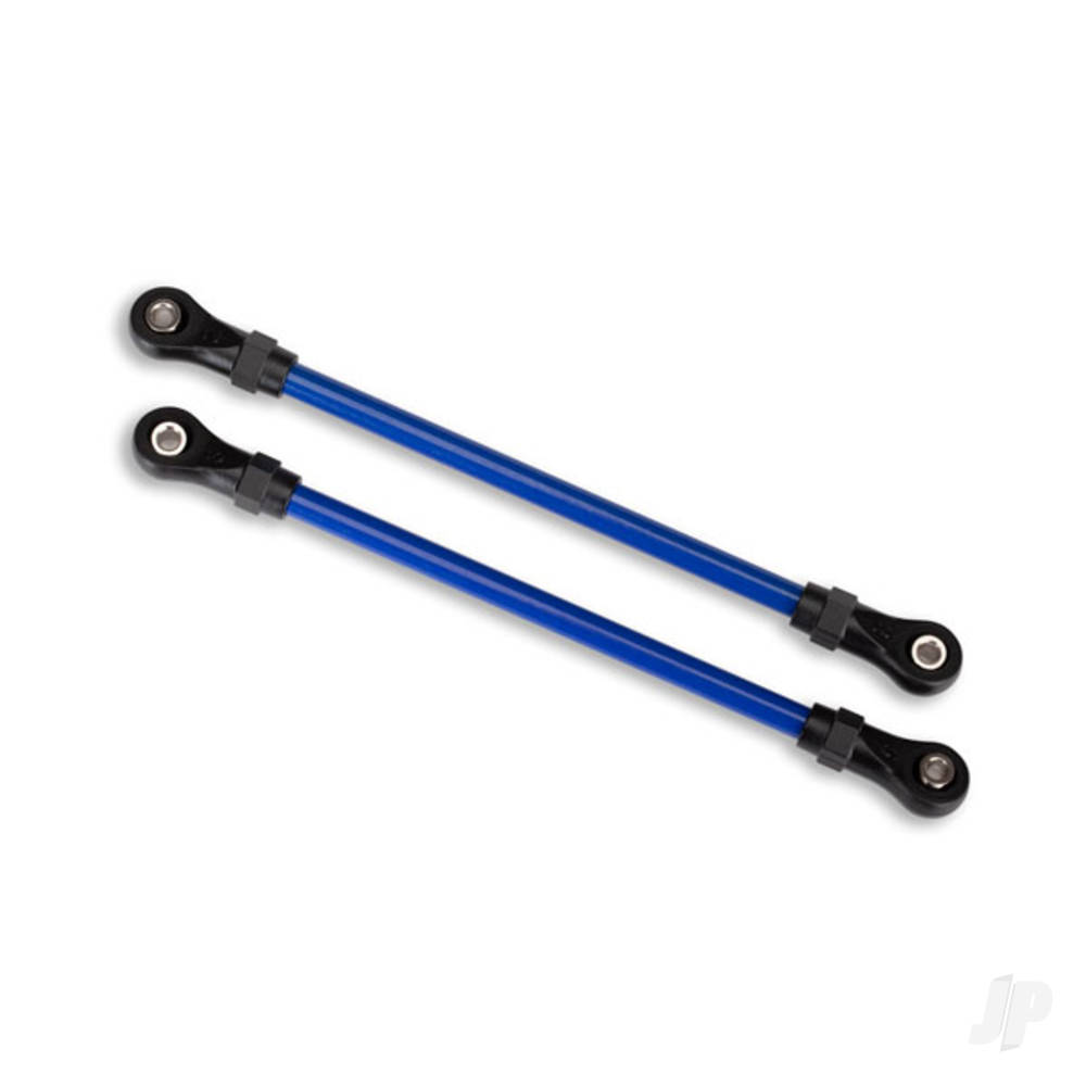 traxxas-suspension-links-front-lower-blue-2-pcs-5x104mm-powder-coated-steel-assembled-with-hollow-balls-for-use-with-8140x-trx-4-long-arm-lift-kit