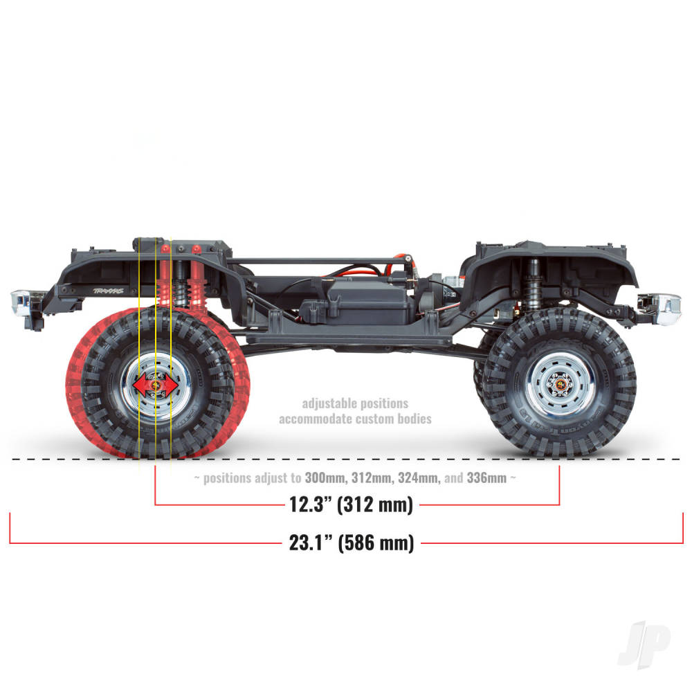 Traxxas TRX-4 1979 Chevy Blazer 1:10 4X4 Electric All-Terrain Crawler, Black (+ TQ 2-ch, XL-5 HV, Titan 550, Clipless Body)-22