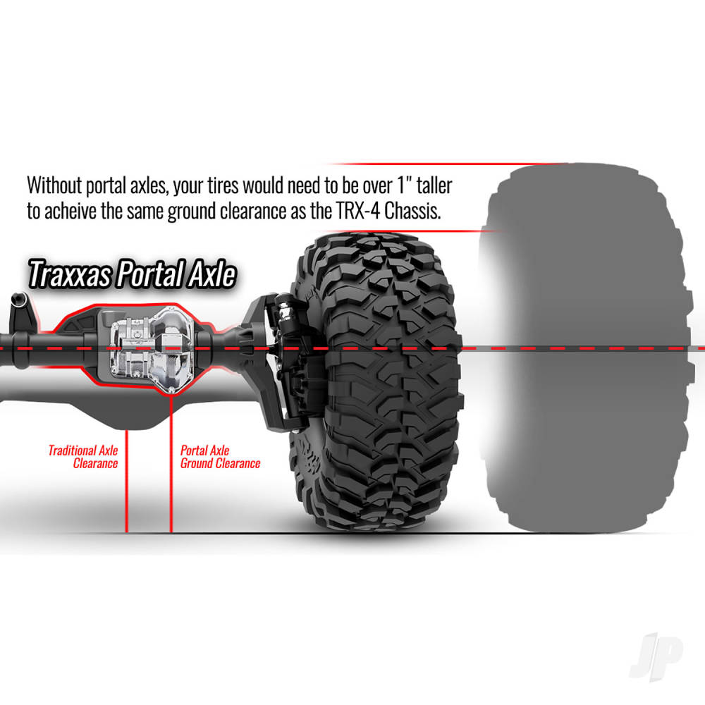 Traxxas TRX-4 1979 Chevy Blazer 1:10 4X4 Electric All-Terrain Crawler, Black (+ TQ 2-ch, XL-5 HV, Titan 550, Clipless Body)-23