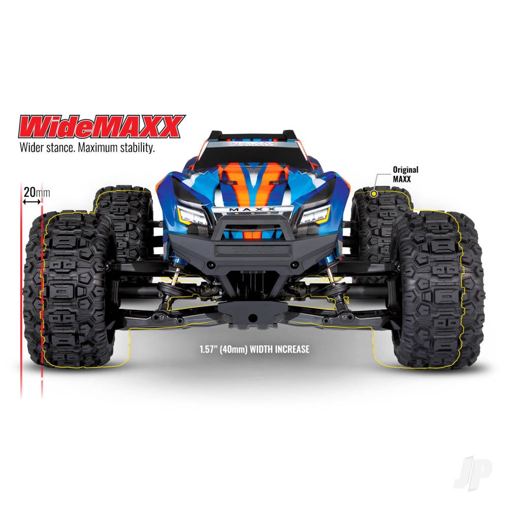 Traxxas Maxx VXL 1:10 4X4 RTR Monster Truck, Blue (+ TQi 2-ch, VXL-4S, Velineon 540XL, TSM, WideMaxx)-3