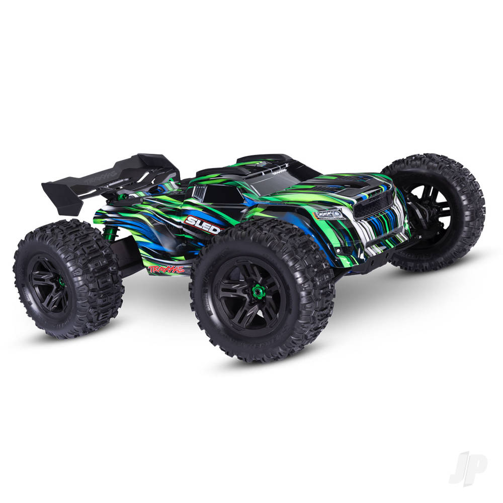 traxxas-sledge-belted-18-4wd-rtr-brushless-electric-monster-truck-green-tqi-2-ch-tsm-vxl-6s-belted-clipless-body
