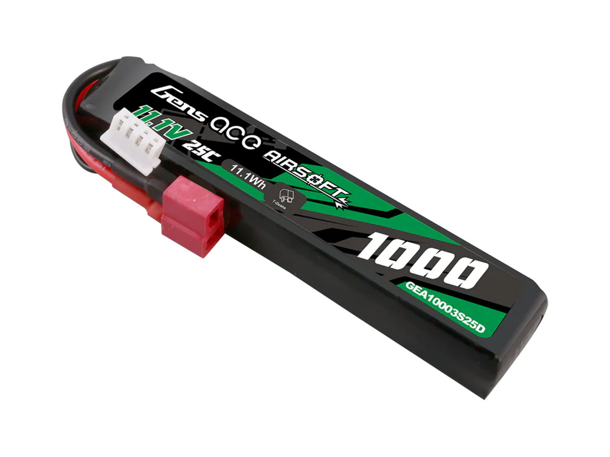 Airsoft 3S 1000mAh 25C with Deans (fit Most AEG)-2