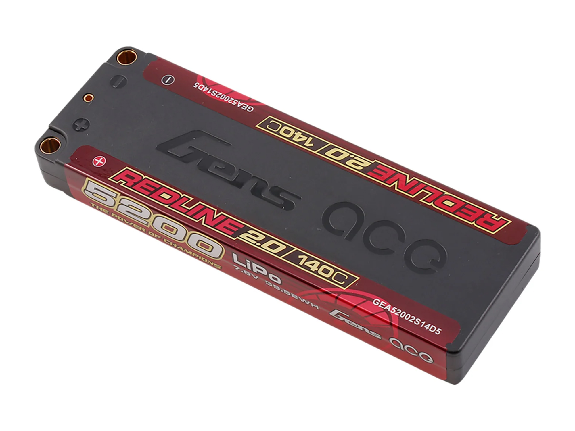 Li-Po HV Car Hard Case 2S1P 7.6V 5200mAh 140C RL2 with 5mm-2