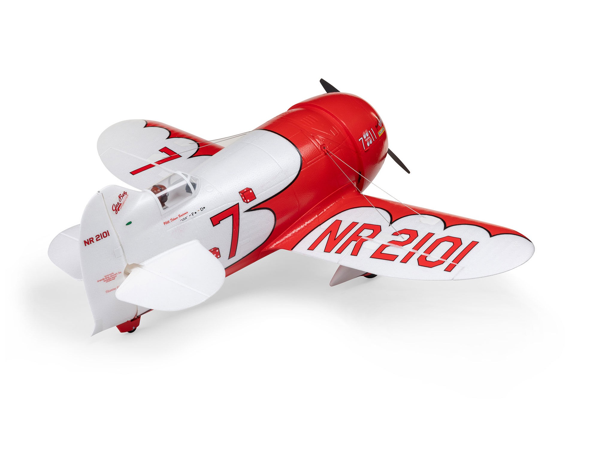 Gee Bee R-2 1.0m BNF Basic with AS3X+ and SAFE Select-4