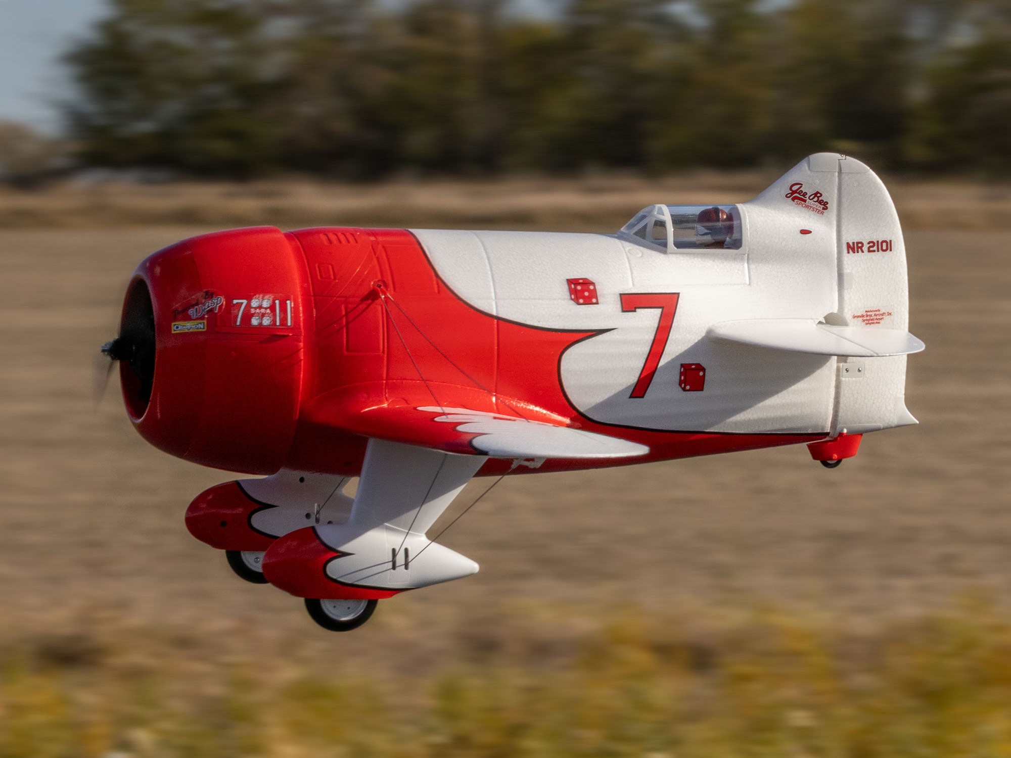 Gee Bee R-2 1.0m BNF Basic with AS3X+ and SAFE Select-16