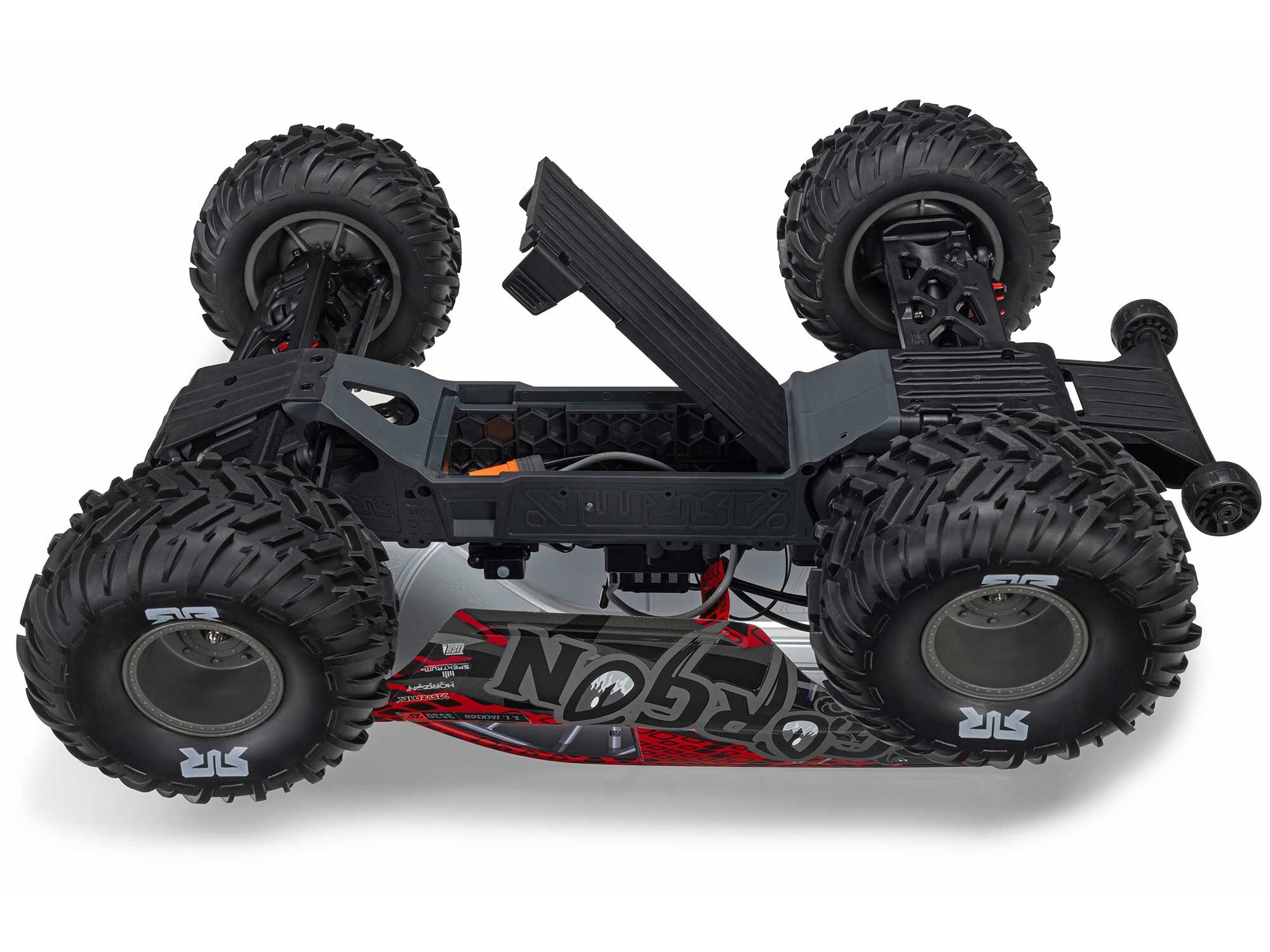 1/10 GORGON 223S 2WD RTR Monster Truck, Red/Black-16