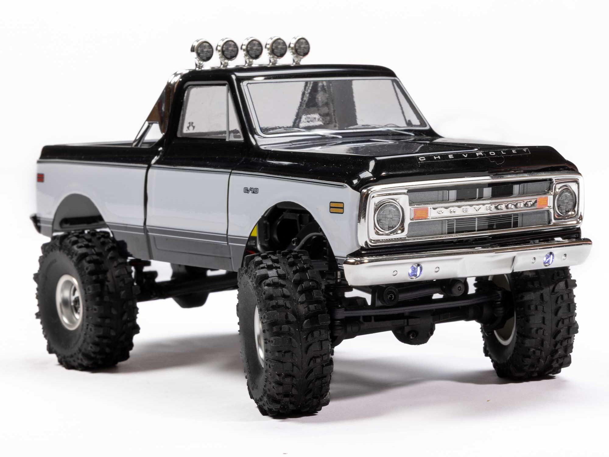 1/24 SCX24 1971 Chevrolet C10 4WD Truck RTR, Black-2