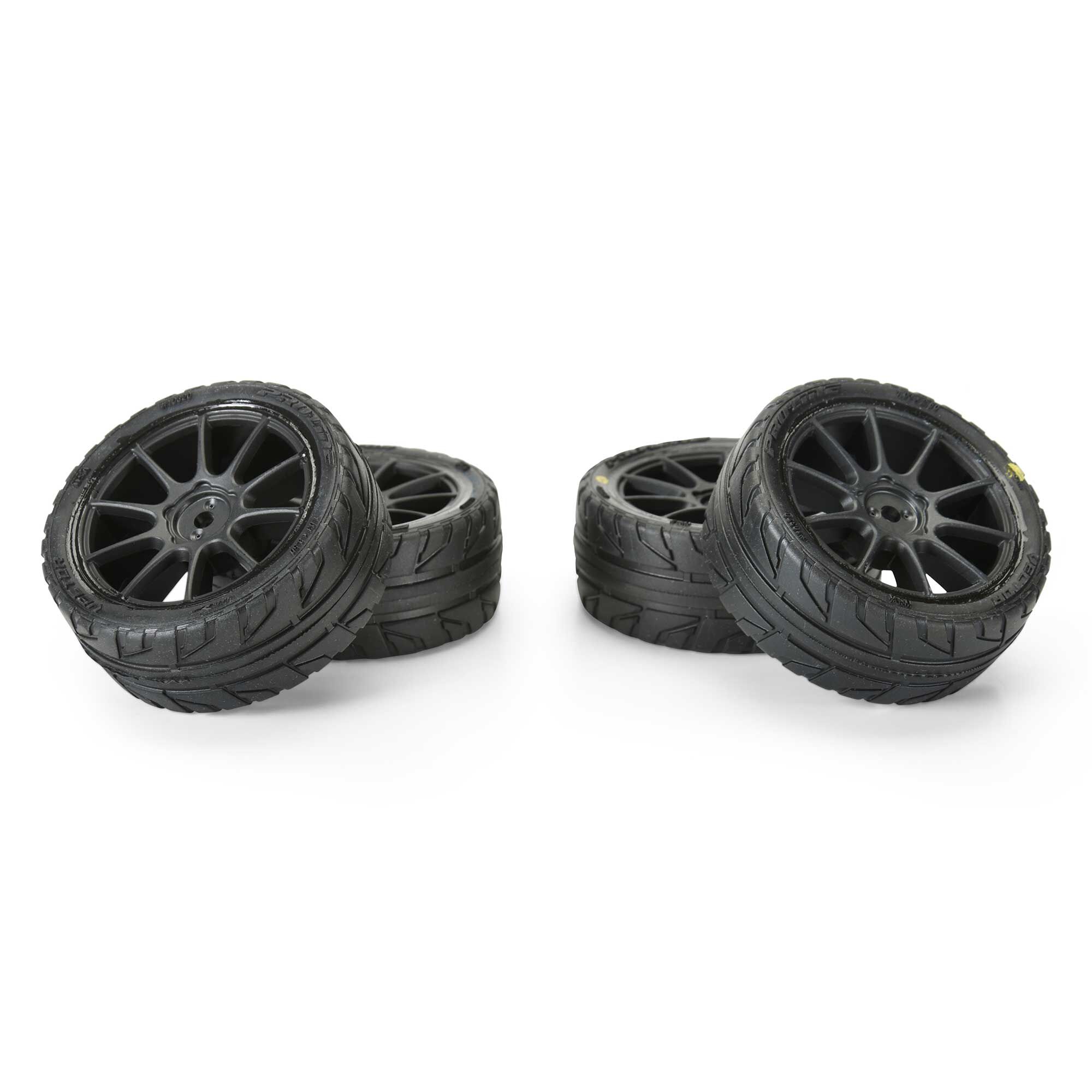 1/14 Vector Tire MTD 12mm Black Velocity Wheel (4): ARRMA TY