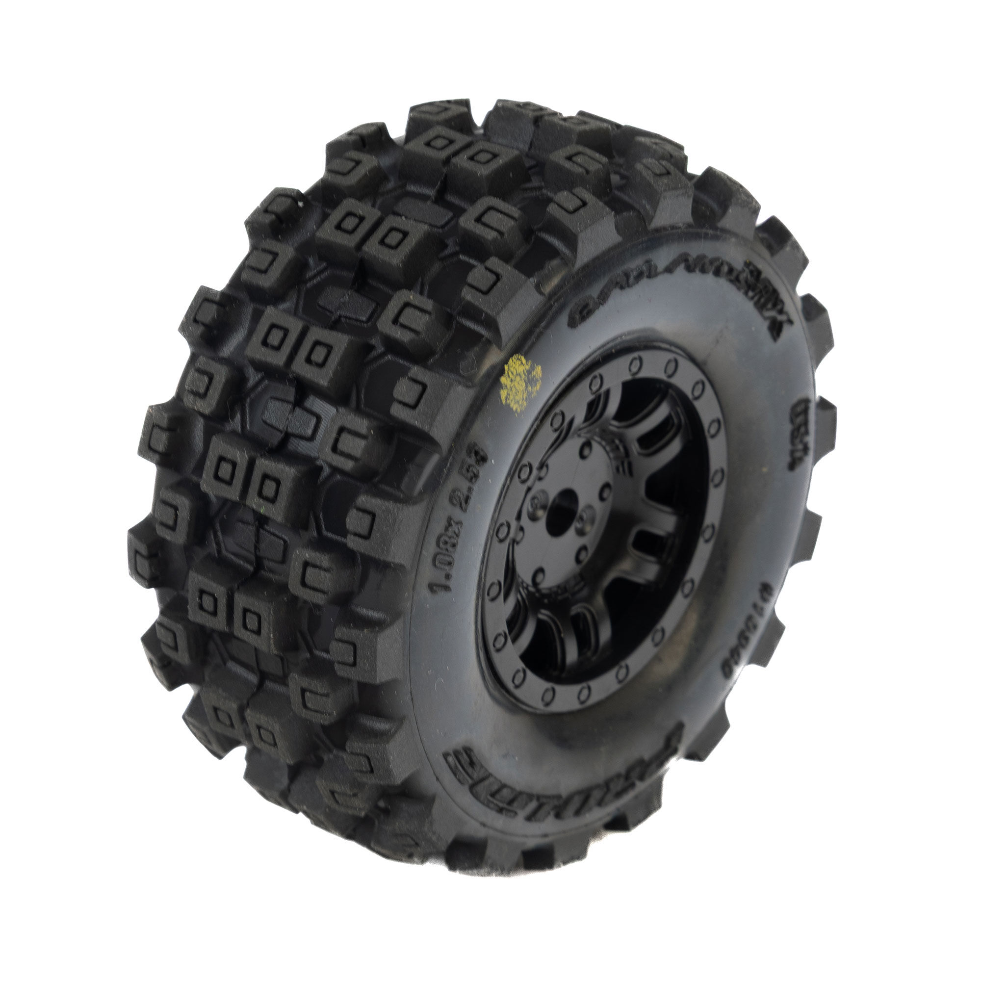 1/16 Badlands MX Front/Rear Tires MTD 12mm Black Split Six (