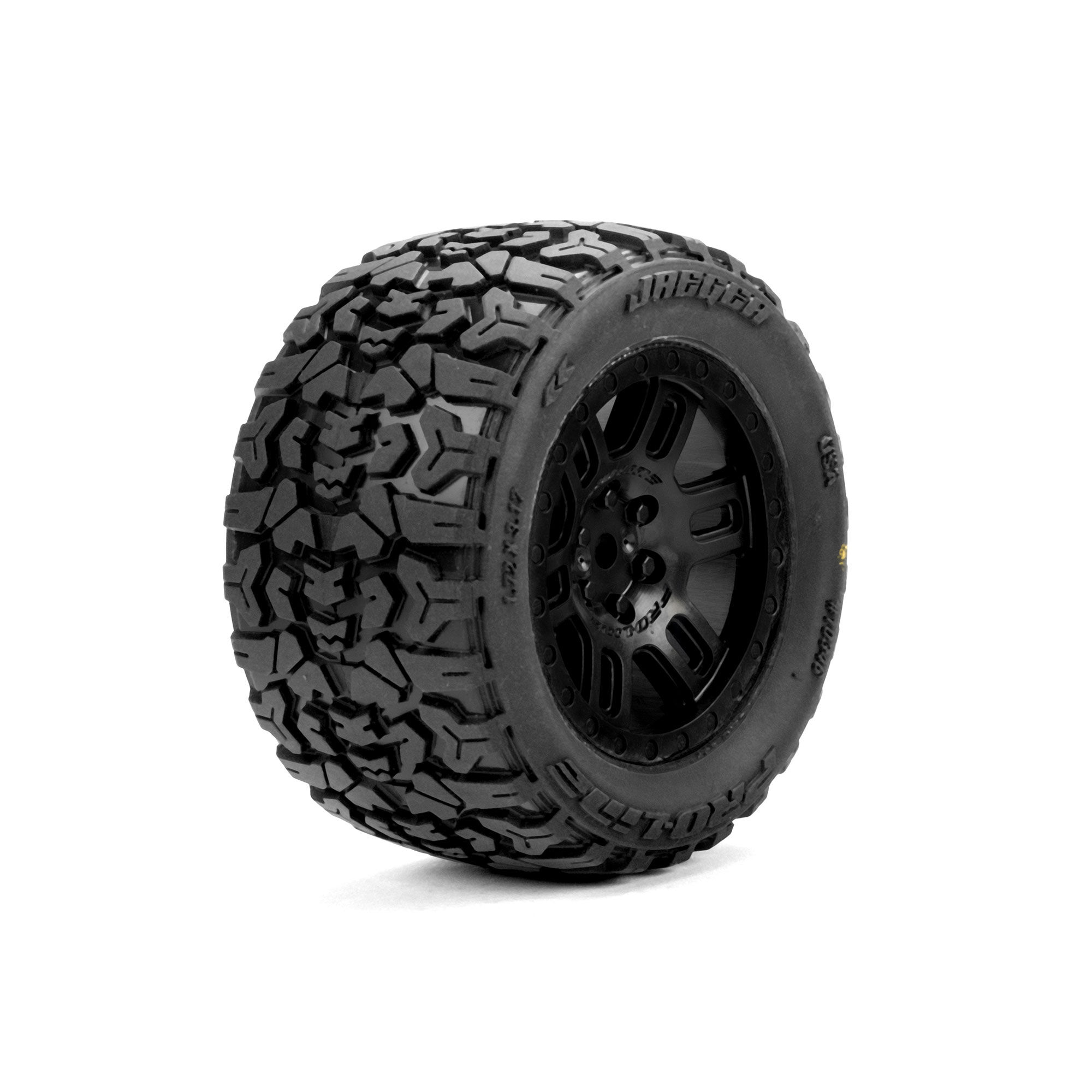 Jaeger Front/Rear MT Tires MTD 12mm Black Split Six (2): ARR