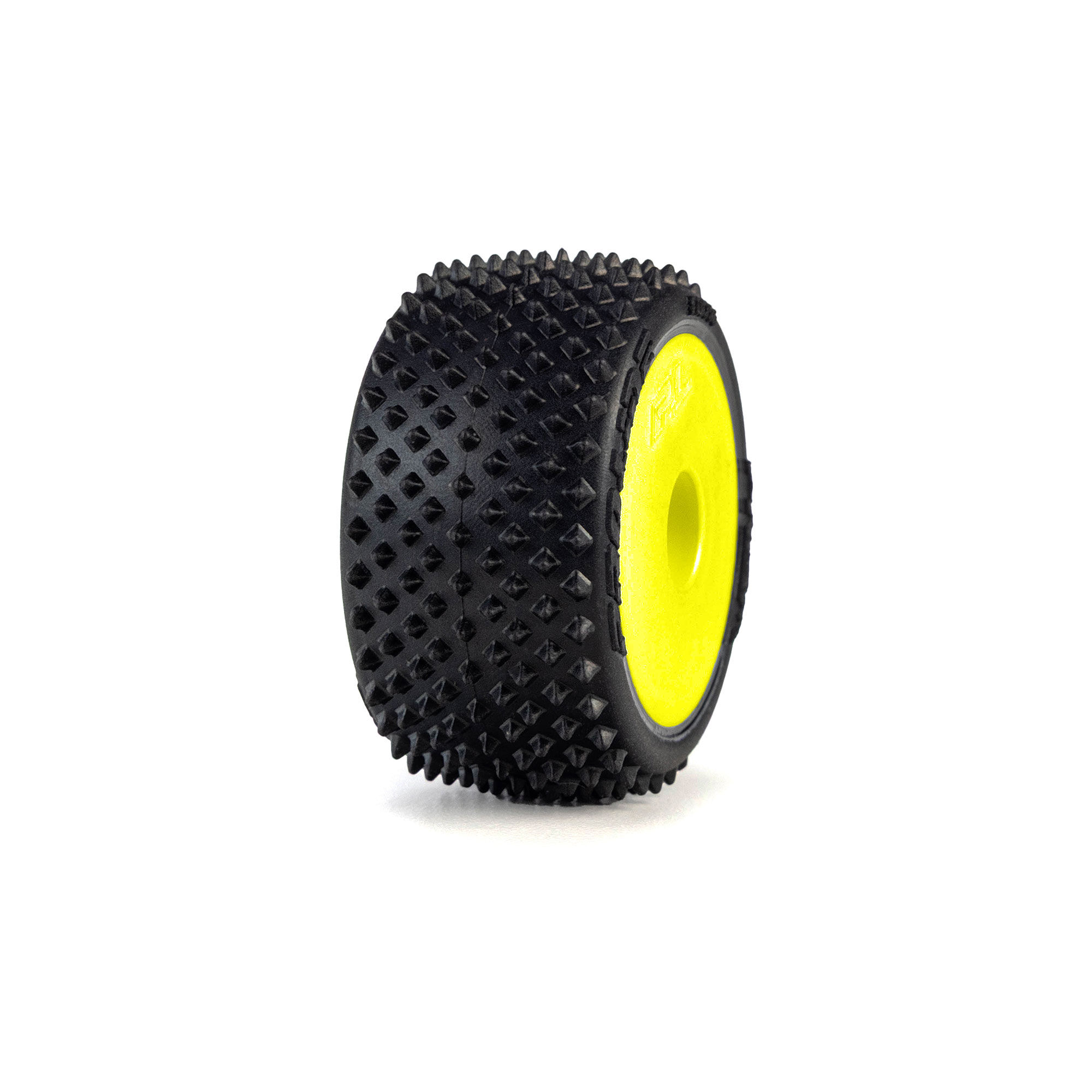 1/28 Prism Front/Rear Carpet Tires Mounted 7mm, Yellow (4):-2