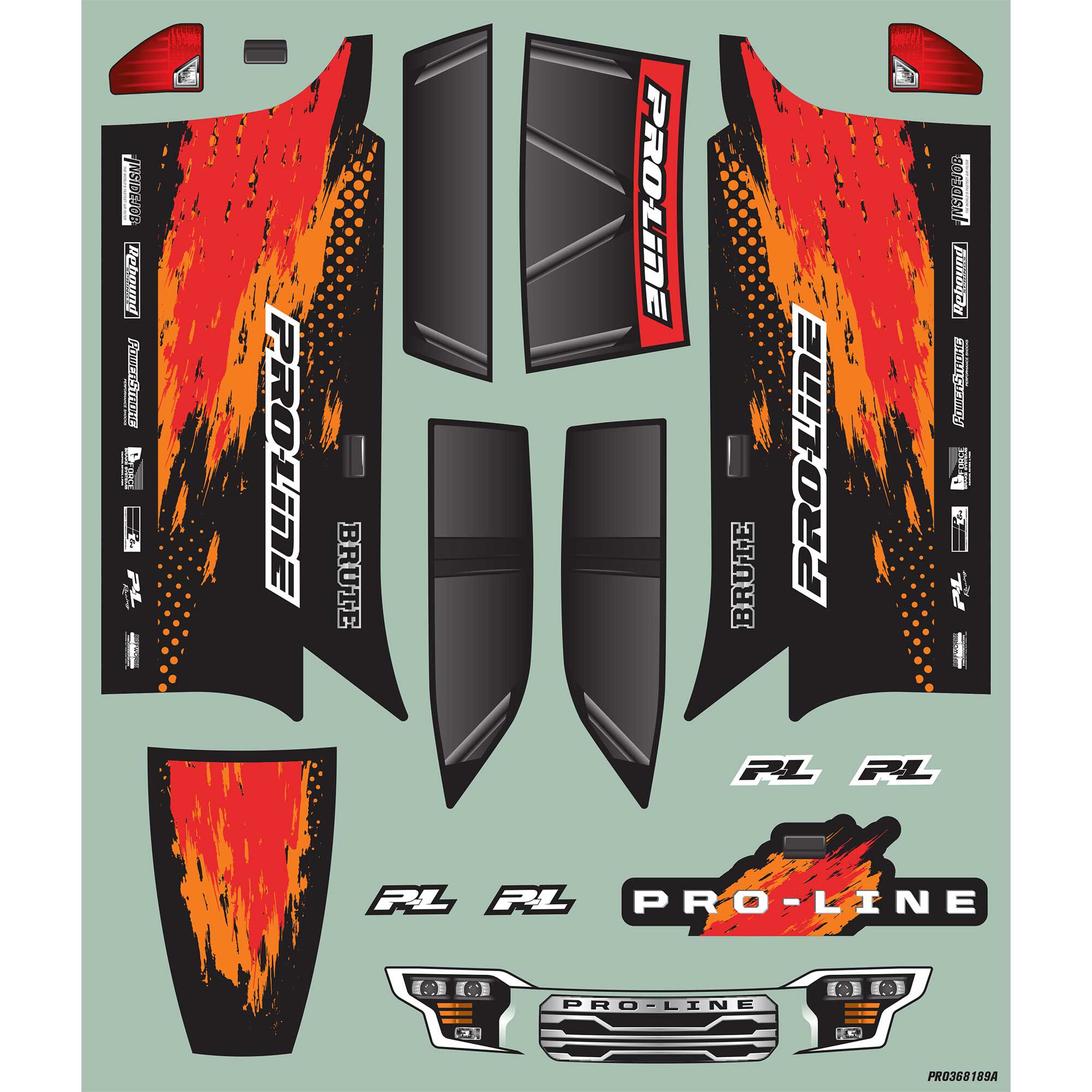 1/16 Pre-Cut Truck Body Tough Color Black: Traxxas Mini Maxx-2