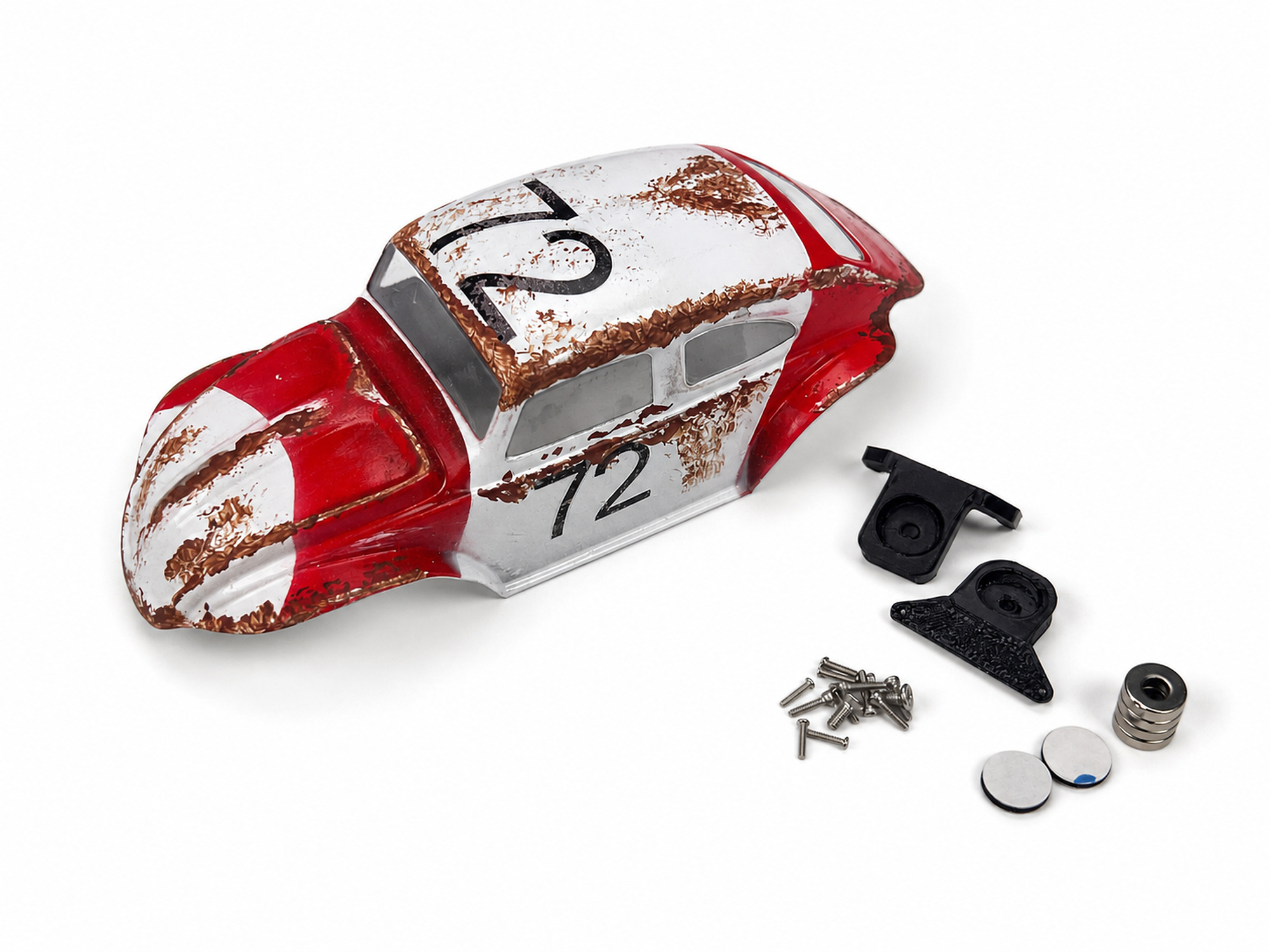 Beetle Body, Rustx (red & white, No72), SCX30