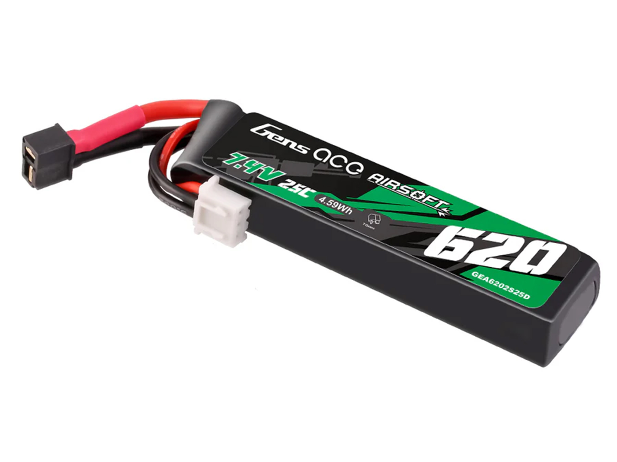 Airsoft 2S 620mAh 25C with Mini Deans (Pistols)-2
