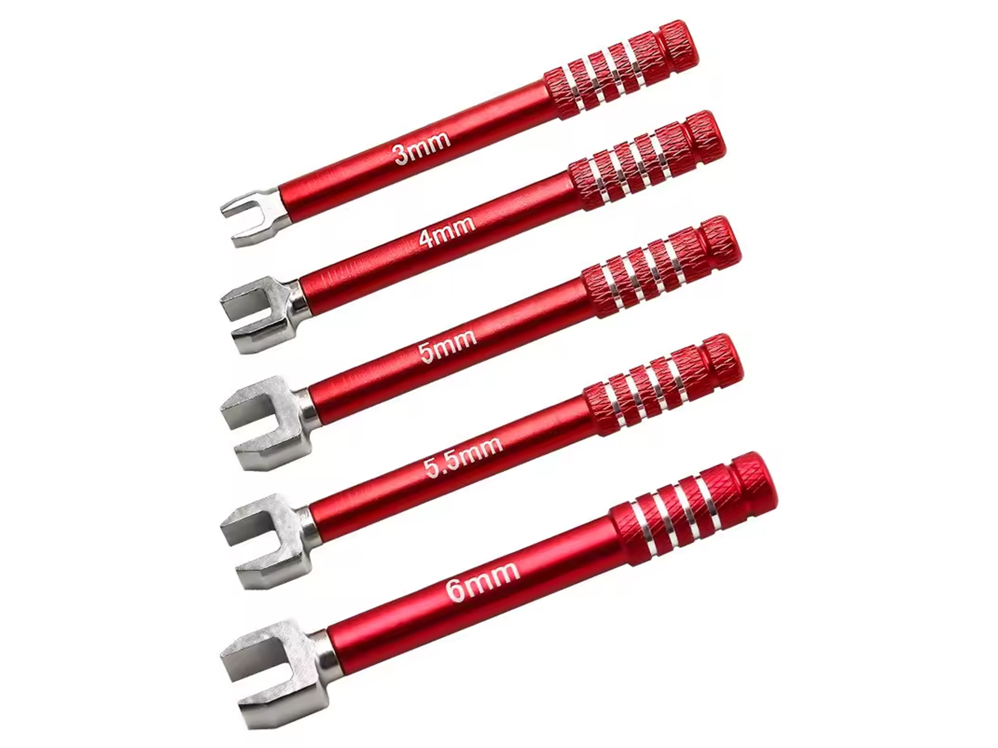 Turnbuckle Wrench Set, 3/4/5/5.5/6mm, Red 5pcs