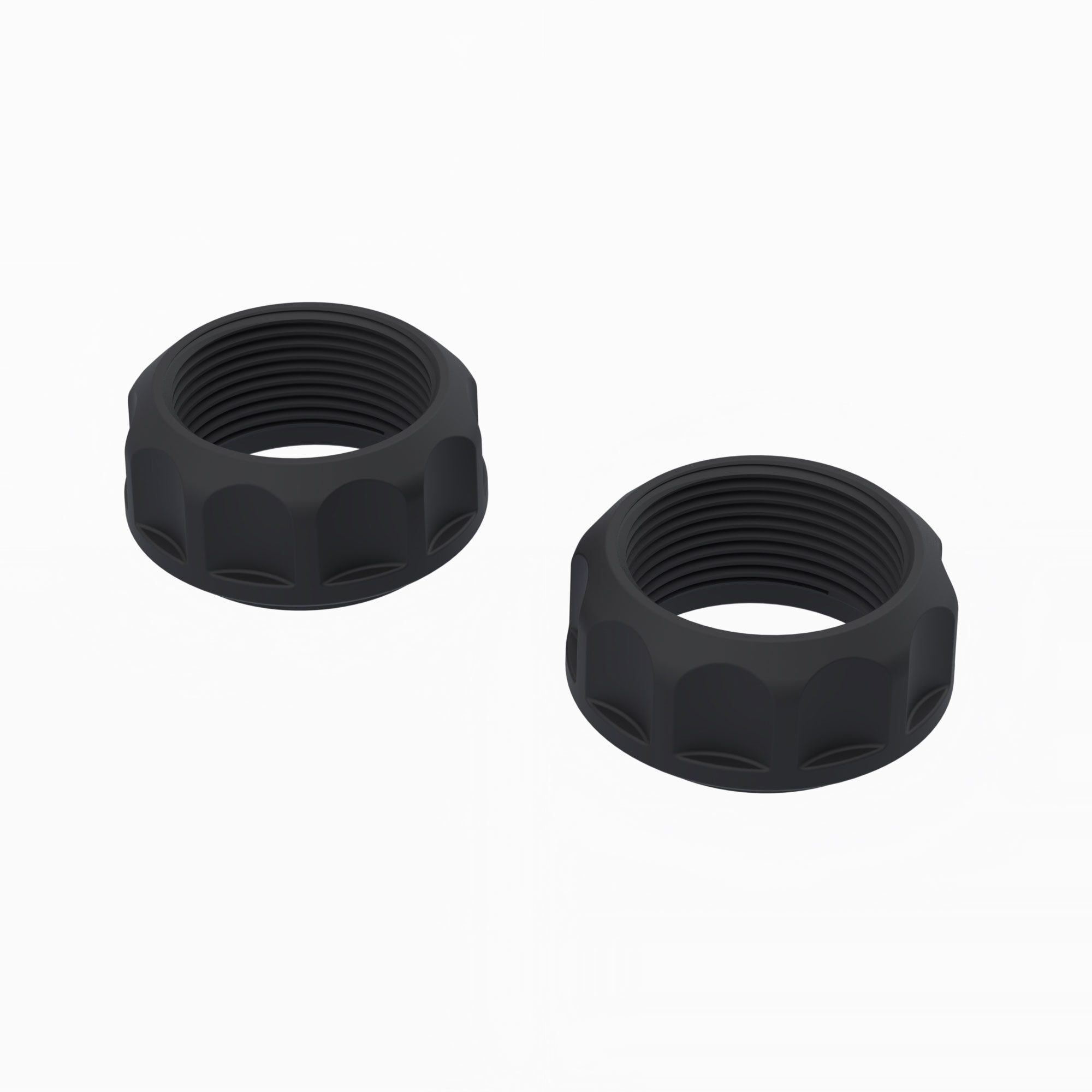 Threaded Shock Collar, Black (2)
