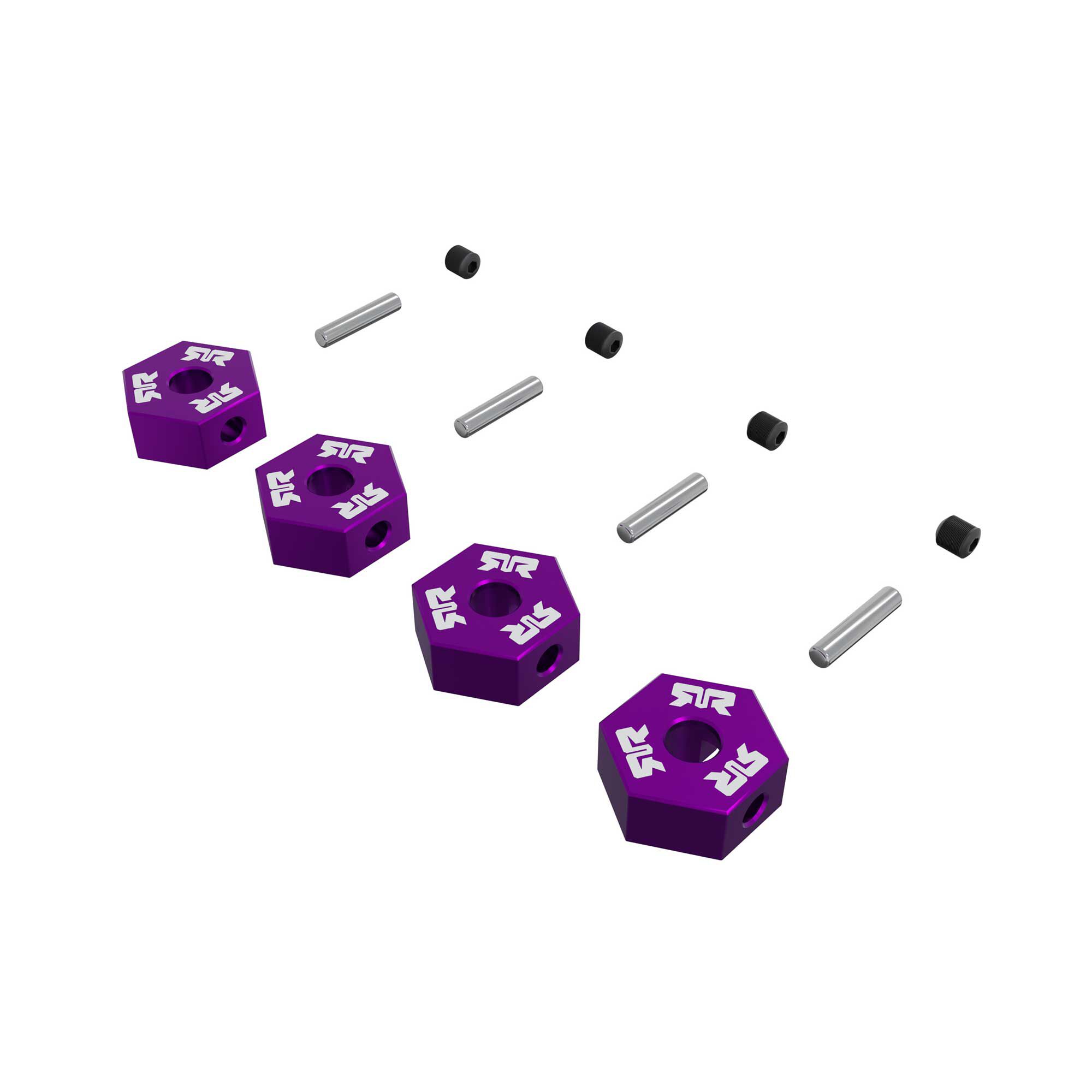 12mm Metal Wheel Hex Set (4), Purple