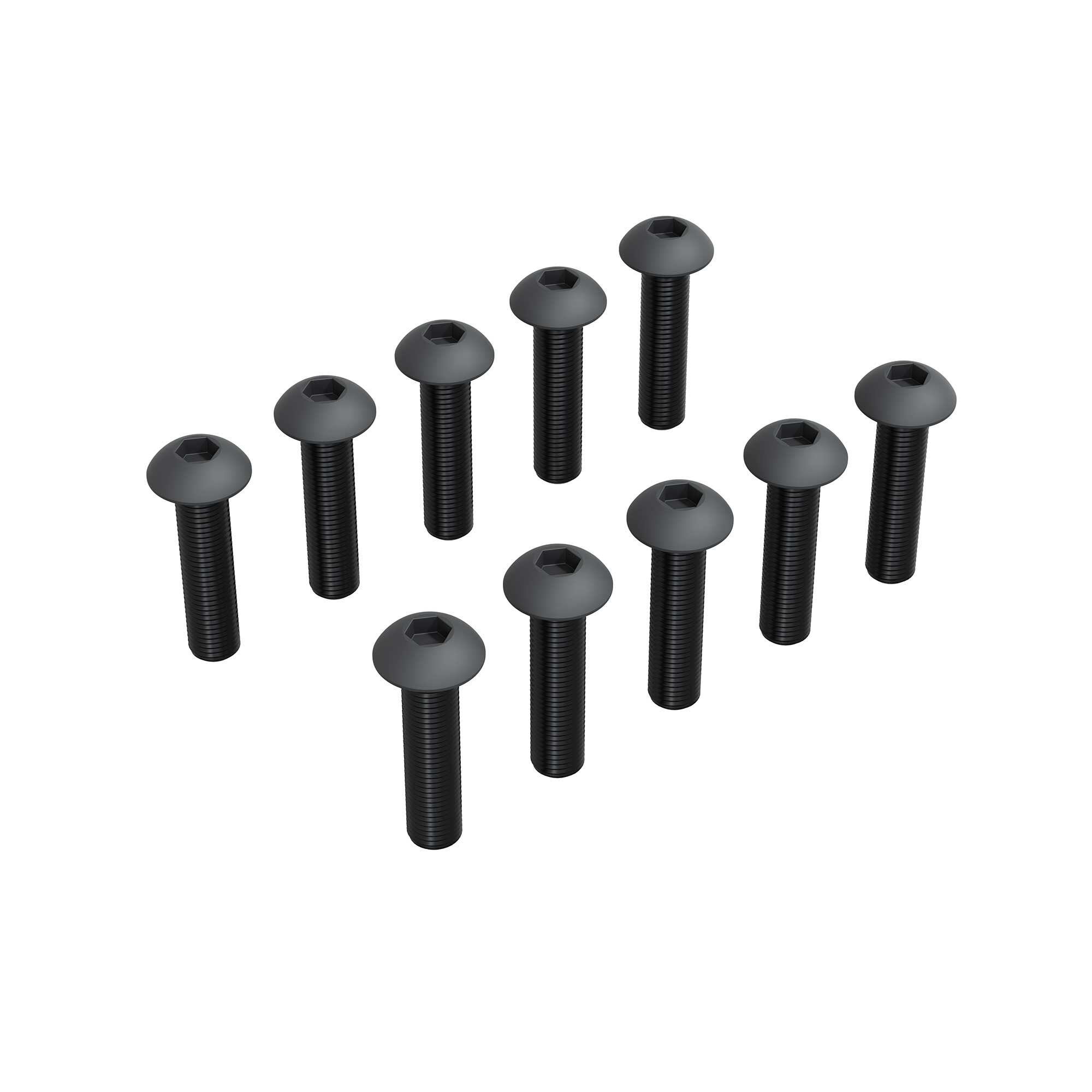 M2.5x12mm Button Head Screw With M3 Head (10)