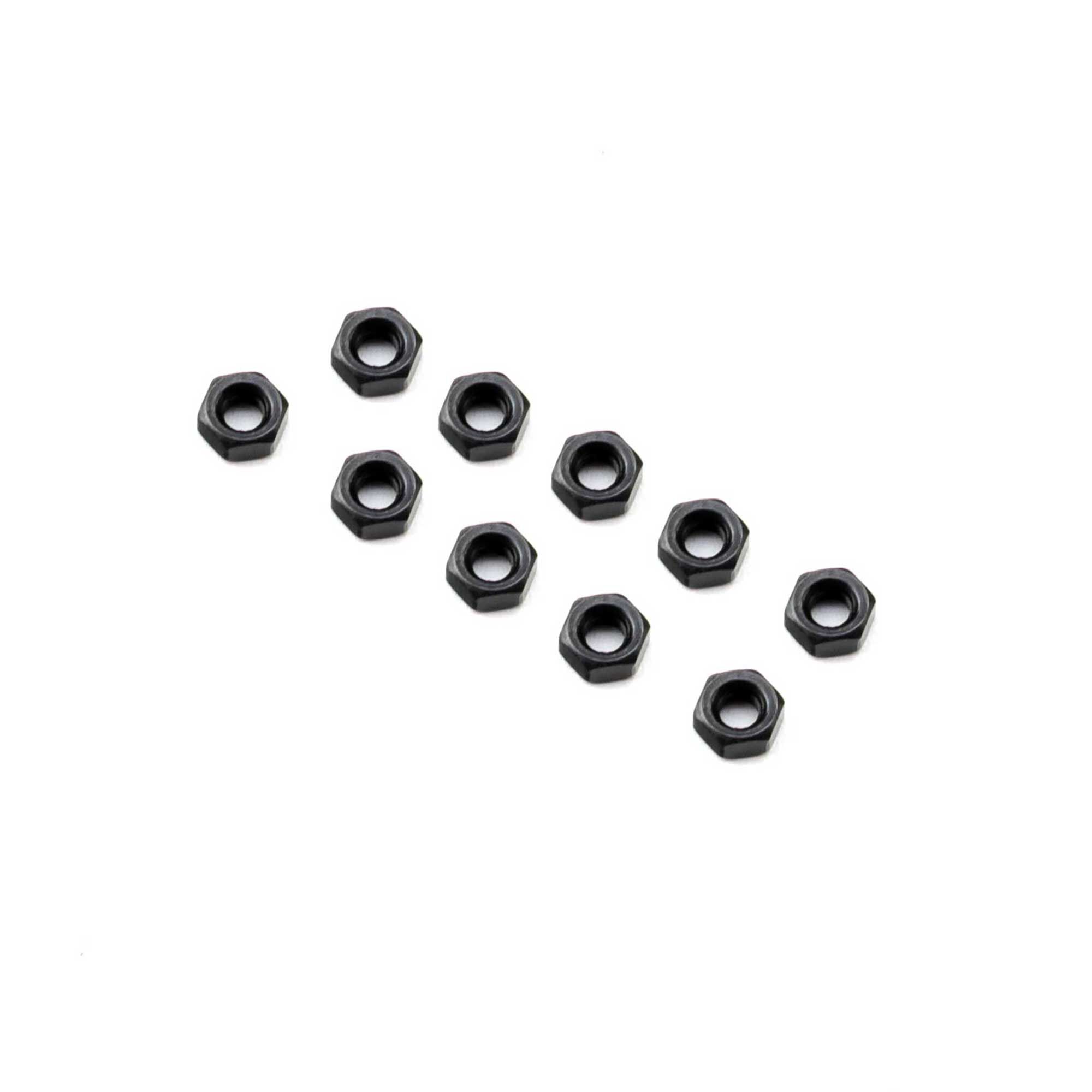 M3 Nut, Thin, Black (10)