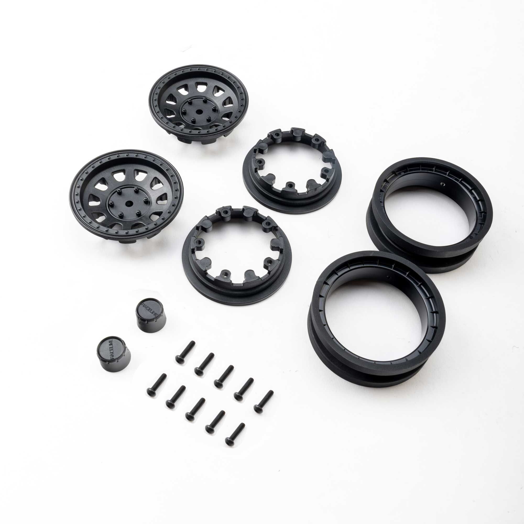 1.9 Raceline Daytona Beadlock Wheels, Black (2)