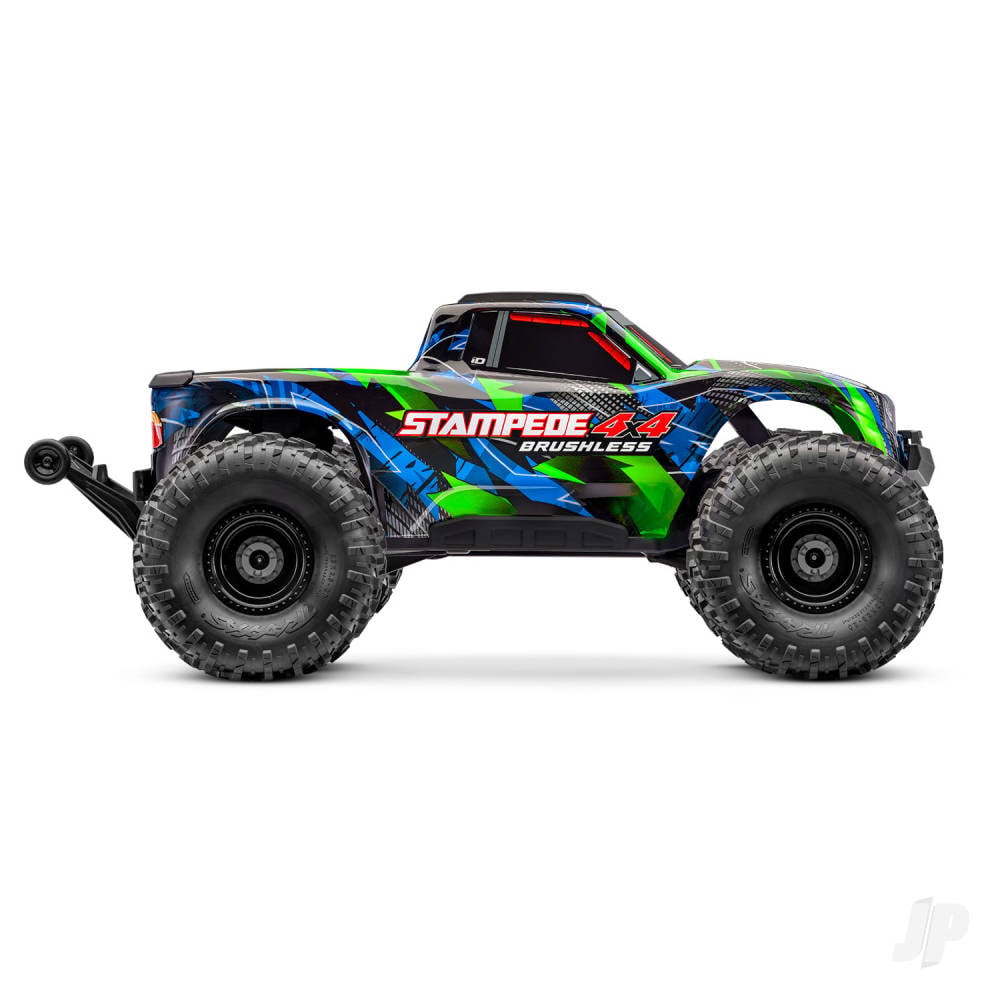 Traxxas Stampede 4WD 1:10 4WD RTR Monster Truck, Green (+ TQi Sport 2-ch, VX3, V3200, Clipless Body)-2
