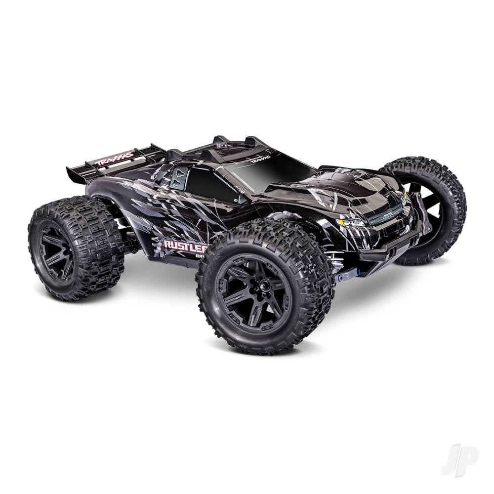 Traxxas Rustler 1:10 4WD RTR Stadium Truck, Black (+ TQi Sport 2-ch, TSM, VX3, Velineon V3200, Clipless Body)
