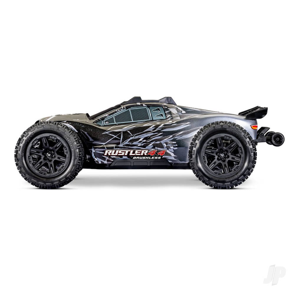 Traxxas Rustler 1:10 4WD RTR Stadium Truck, Black (+ TQi Sport 2-ch, TSM, VX3, Velineon V3200, Clipless Body)-2