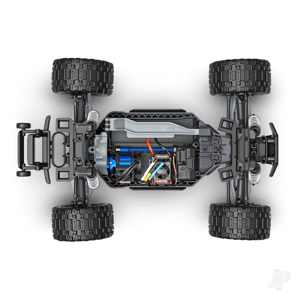 Traxxas Rustler 1:10 4WD RTR Stadium Truck, Black (+ TQi Sport 2-ch, TSM, VX3, Velineon V3200, Clipless Body)-5