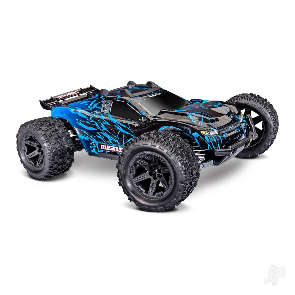 Traxxas Rustler 1:10 4WD RTR Stadium Truck, Blue (+ TQi Sport 2-ch, TSM, VX3, Velineon V3200, Clipless Body)