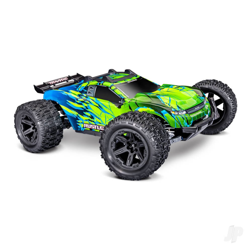 Traxxas Rustler 1:10 4WD RTR Stadium Truck, Green (+ TQi Sport 2-ch, TSM, VX3, Velineon V3200, Clipless Body)