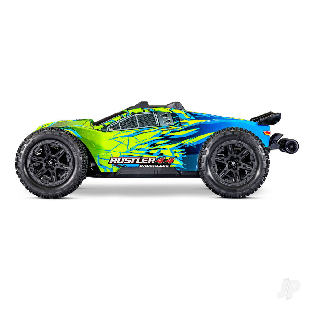 Traxxas Rustler 1:10 4WD RTR Stadium Truck, Green (+ TQi Sport 2-ch, TSM, VX3, Velineon V3200, Clipless Body)-2