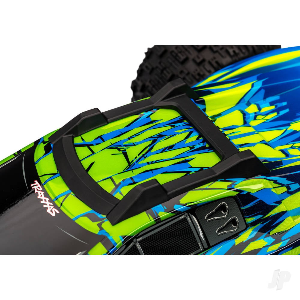 Traxxas Rustler 1:10 4WD RTR Stadium Truck, Green (+ TQi Sport 2-ch, TSM, VX3, Velineon V3200, Clipless Body)-22