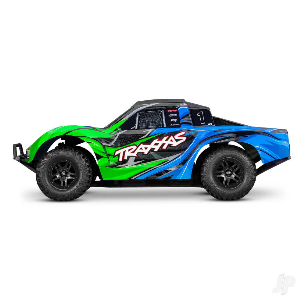 Traxxas Slash 4WD 1:10 4WD RTR Short Course Truck, Green (+ TQi Sport 2-ch, VX3, Velineon V3200, Clipless Body)-2