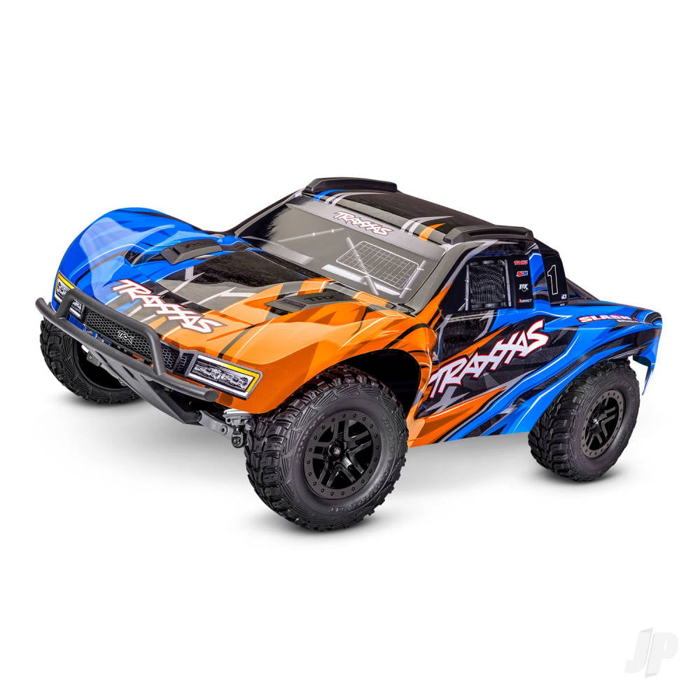Traxxas Slash 4WD 1:10 4WD RTR Short Course Truck, Orange (+ TQi Sport 2-ch, VX3, Velineon V3200, Clipless Body)
