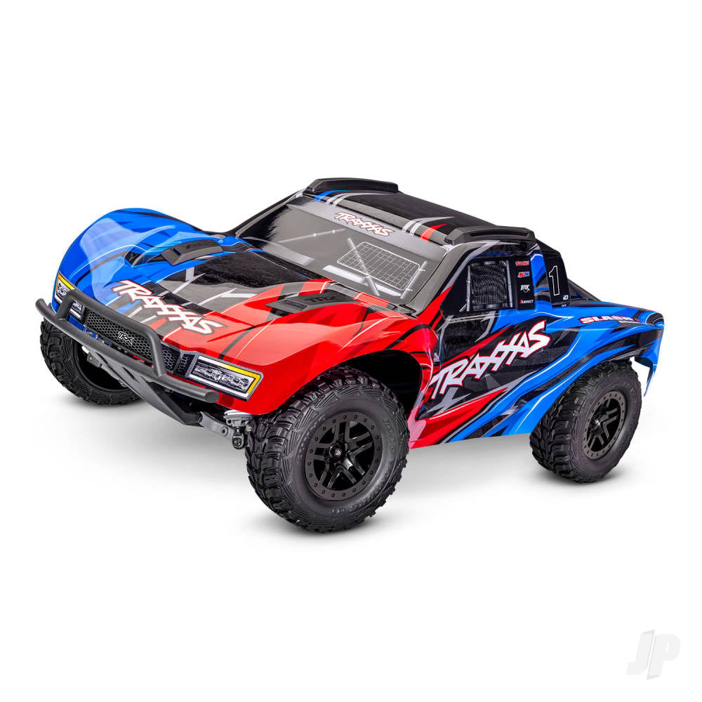 Traxxas Slash 4WD 1:10 4WD RTR Short Course Truck, Red (+ TQi Sport 2-ch, VX3, Velineon V3200, Clipless Body)