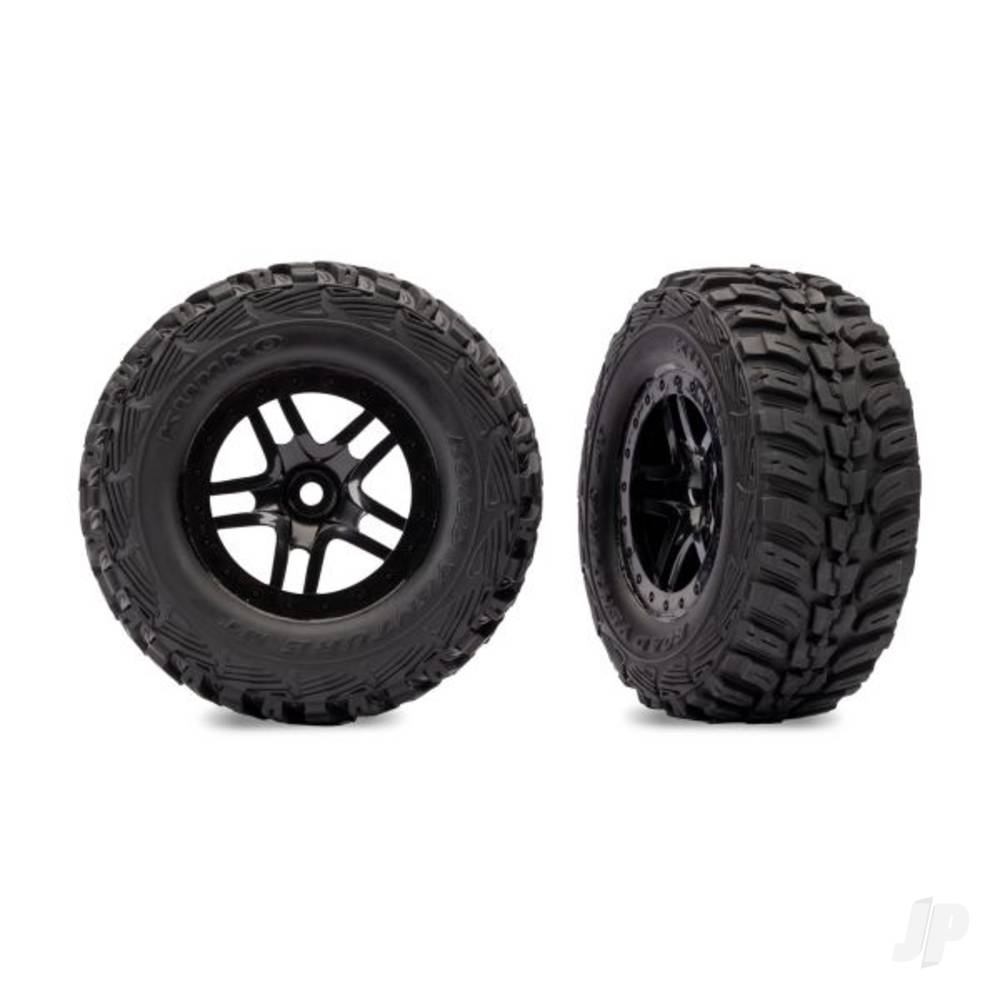 Traxxas Black Split-Spoke Wheels with Kumho Tyres (2)