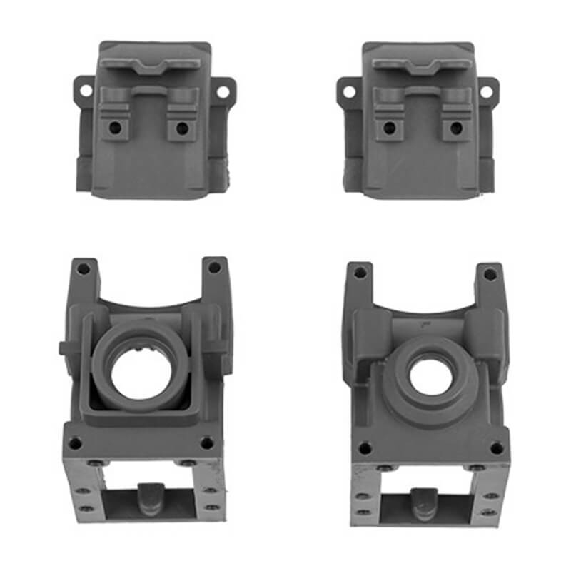 Team Associated Rival Mt10 Ft Front & Rear Gearboxes, Grey