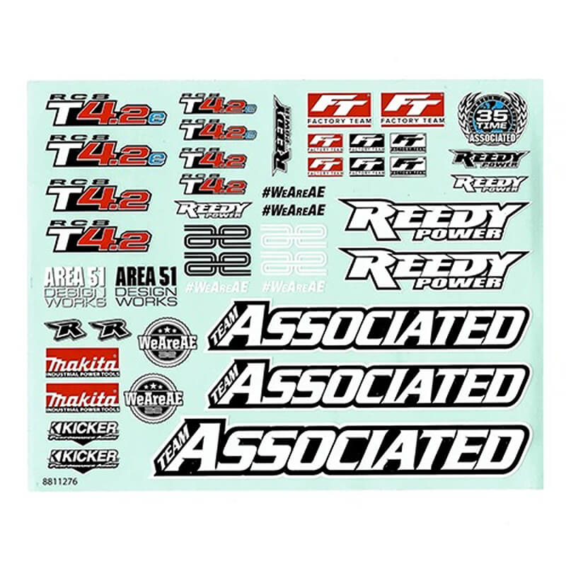 Team Associated Rc8t4.2 Decal Sheet
