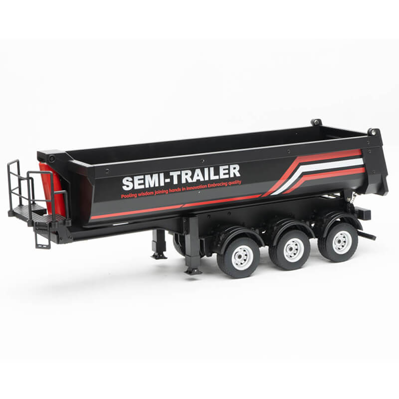 Huina Black Truck Trailer For 1501 Scania Cabs