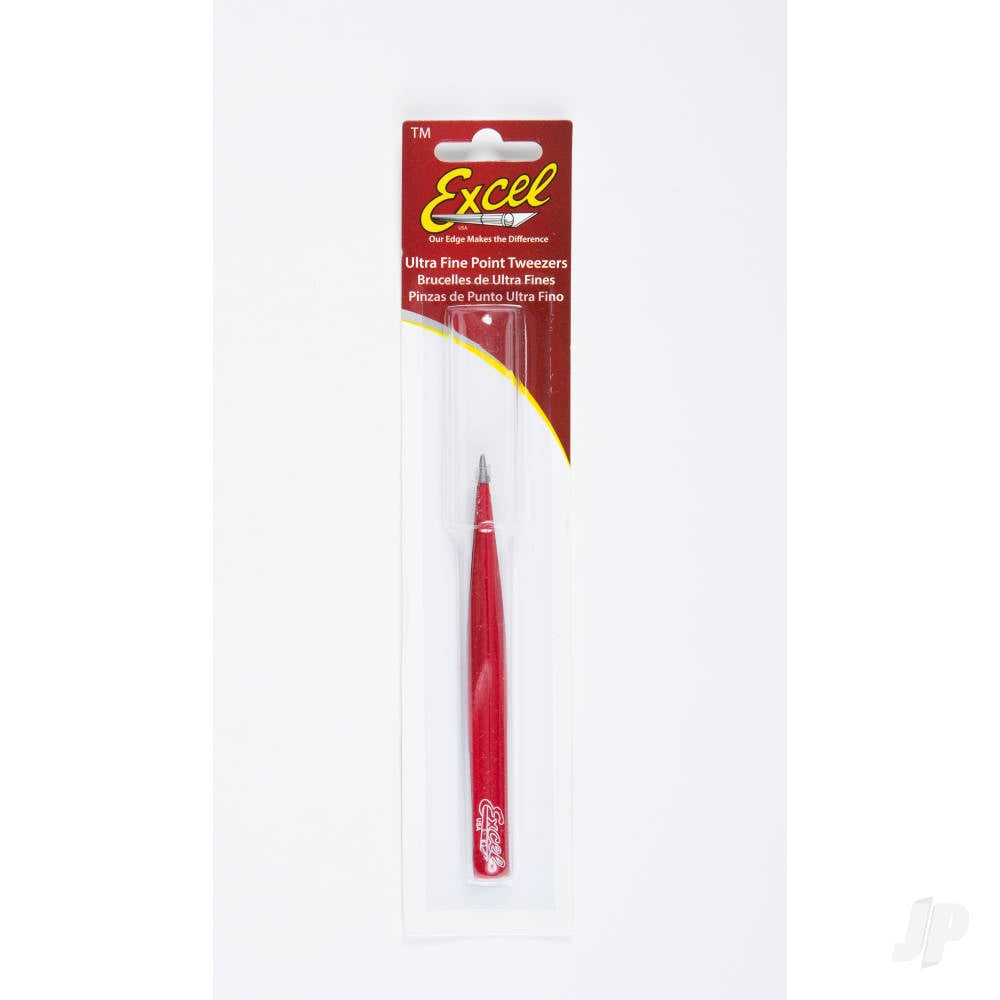 Hollow Handle Ultra Fine Point Tweezers, Red (Carded)-3
