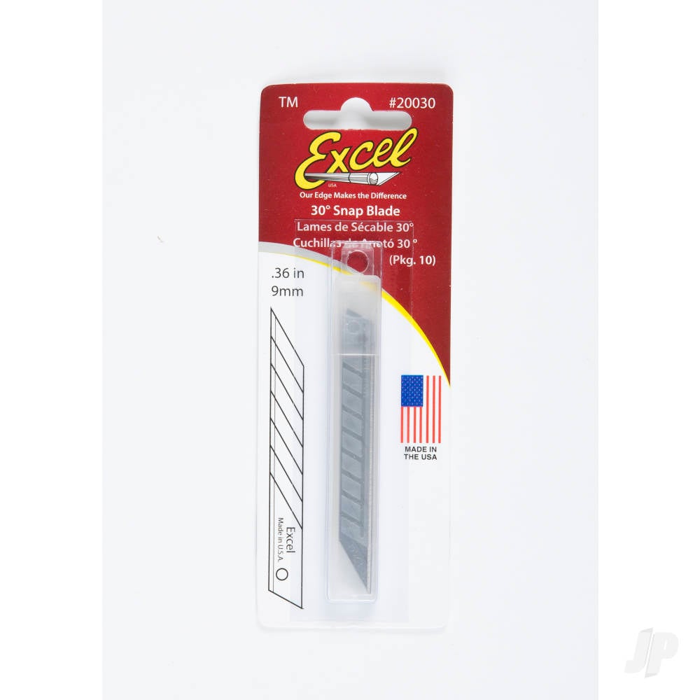 9mm, 7pt 30deg Snap Blade (10 pcs) (Carded)-6