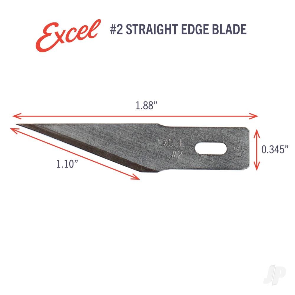 #2 Straight Edge Blade, Shank 0.345" (0.88 cm) (5 pcs) (Carded)-3