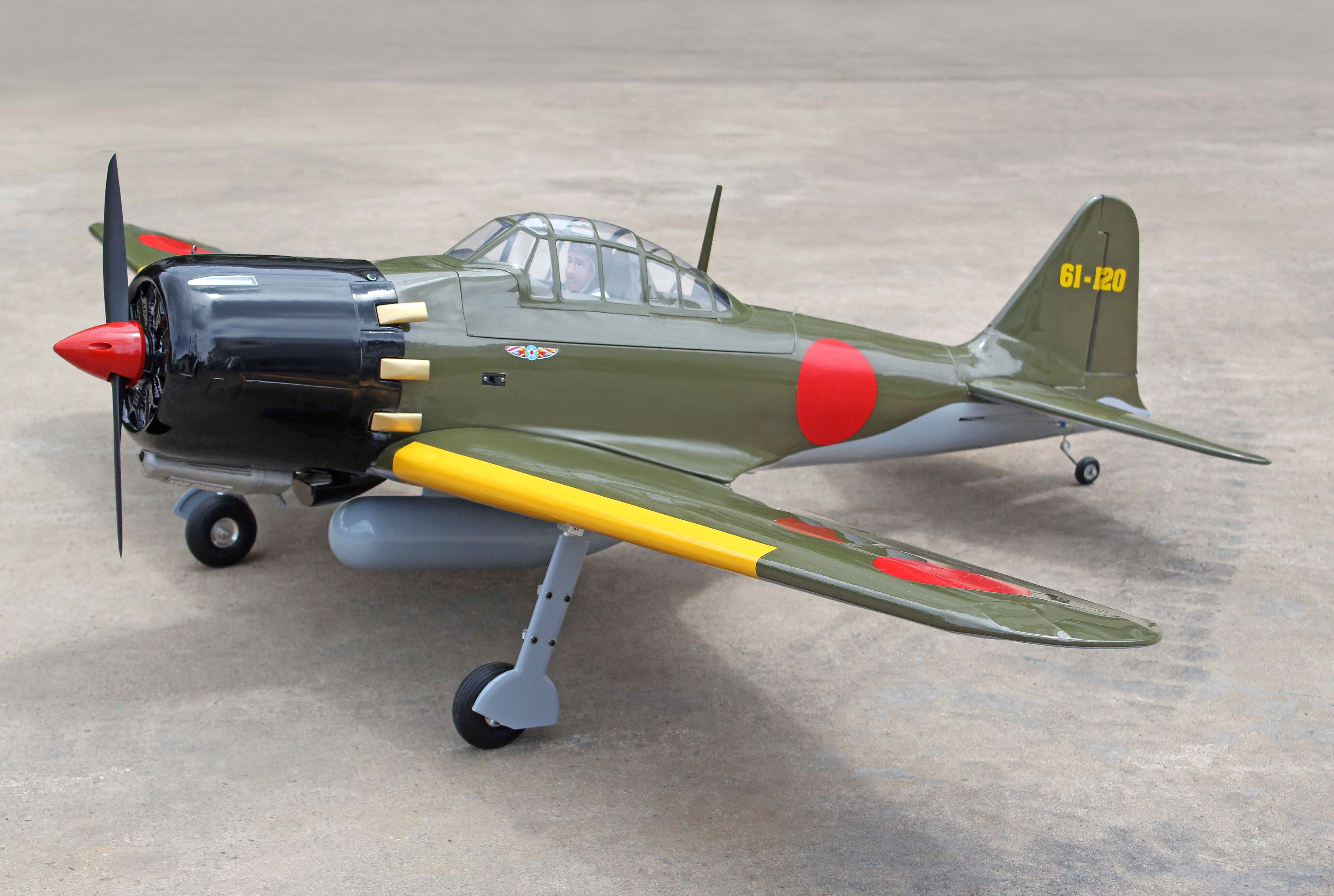 A6M Zero (20cc) 1.7m (66.9in) with 84° Electric Retracts