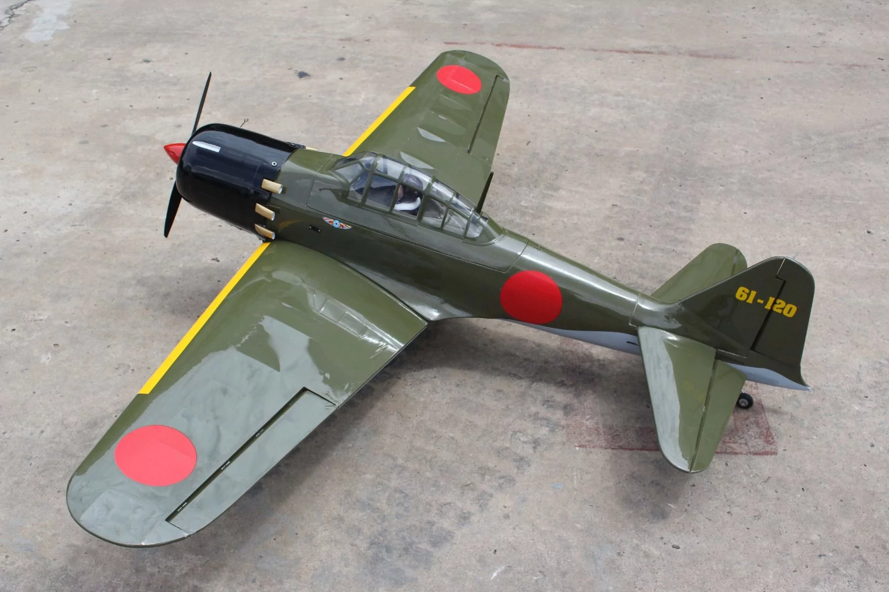 A6M Zero (20cc) 1.7m (66.9in) with 84° Electric Retracts-4