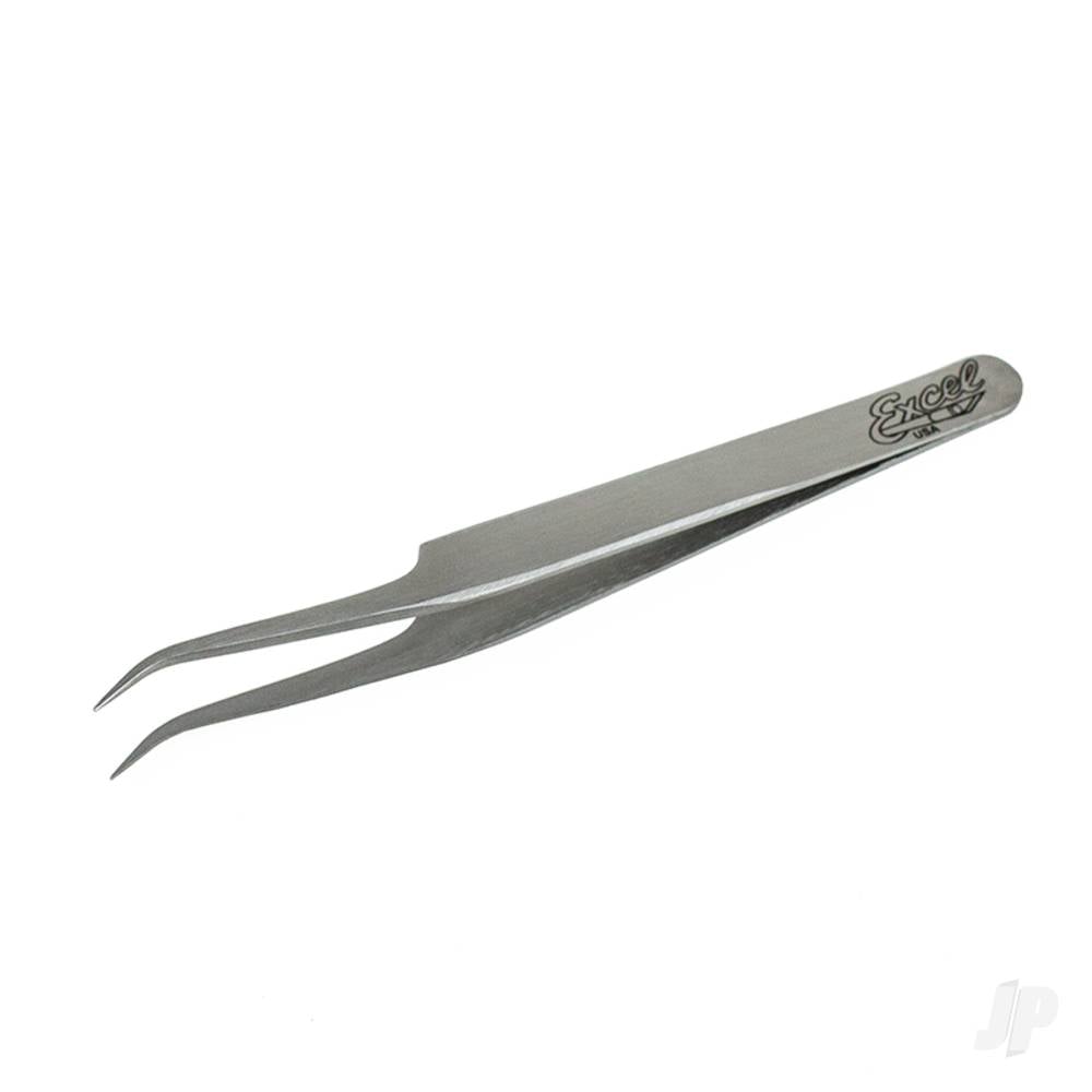 Slant Point Fine Point Tweezers, Polished (Carded)-3