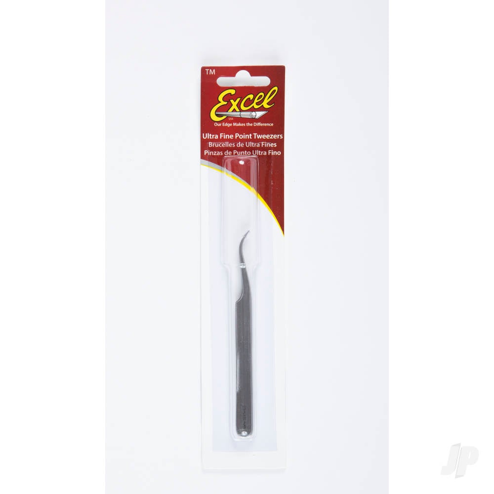 Slant Point Fine Point Tweezers, Polished (Carded)-4